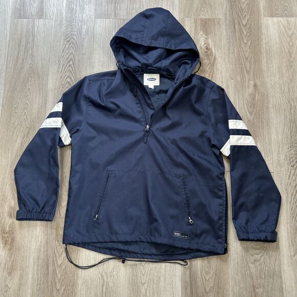 Old Navy Anorak Rain Jacket Mens 2XL Blue Pullover 1/4 Zip Windbreaker VTG Y2K - Picture 1 of 11
